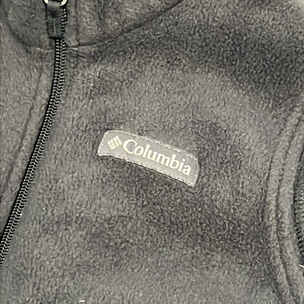 COLUMBIA Kid’s Black Fleece Full Zip Vest Size XS 6/7 - Picture 7 of 10